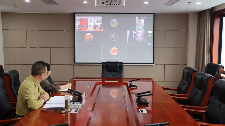 集團公司出席與上海向陽公益基金會、 供銷總社青島公司、國科凱信集團交流合作視頻會